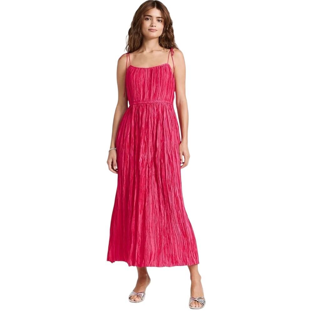 ✨ Ulla Johnson Orla Dress | Size 12 | Romantic Plissé Satin ✨ - Picture 2 of 11